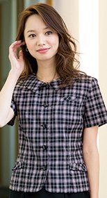 オーバーブラウス チェック 9326315