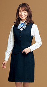 Aラインスカート ドット柄のストライプ 9351763