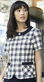 S-50452 50456 SELERY(セロリー) オーバーブラウス チェック 9950452