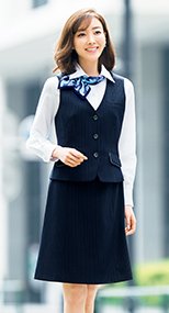 AS2290 BONMAX/リゲル Aラインスカート ストライプ 36-AS2290