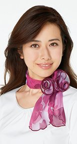 NF164 アルファピア コサージュスカーフ(簡単装着) 40-NF164