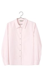 en joie(アンジョア) 01040 シルクのような光沢が装いをグレードアップする長袖ブラウス 93-01040
