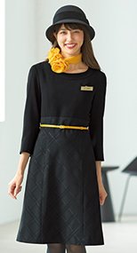 en joie(アンジョア) 61840 ワンピース シャイニーシャドーチェック 93-61840