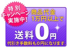 商品代金1万円以上で送料0円