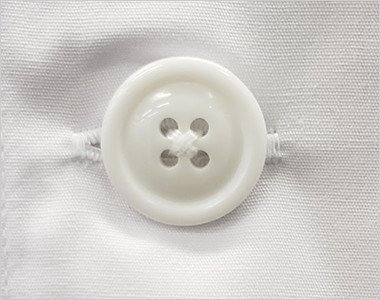 プラスチックの白ボタン