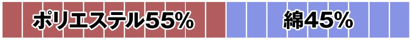 綿55%・ポリエステル45%