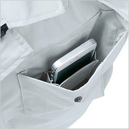 左胸 二重構造ポケット