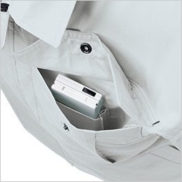 左胸 二重構造ポケット