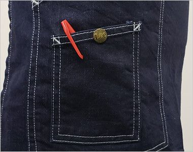 LCK79005 Lee ショートエプロン(男女兼用) 小さなポケットにはLeeオリジナルボタン