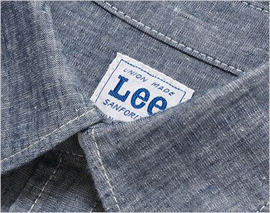 LCS46004 Lee シャンブレーシャツ/七分袖(男性用) Leeワークウェアオリジナルネームタグ付き