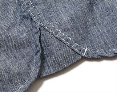 LCS46004 Lee シャンブレーシャツ/七分袖(男性用) Lee独特のガゼット(マチ付き)
