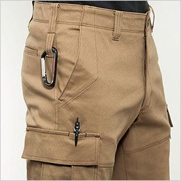 バートル 4037 ストレッチカーゴパンツ(男女兼用) ツインループ 右 ペンさし