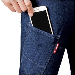 バートル 552 ストレッチデニムカーゴパンツ(男女兼用) Phone収納ポケット