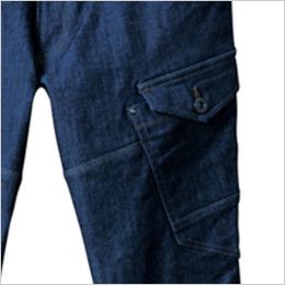 バートル 552 ストレッチデニムカーゴパンツ(男女兼用) カーゴポケット