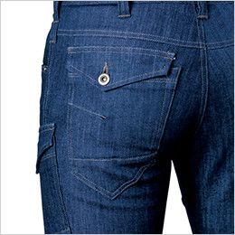 バートル 552 ストレッチデニムカーゴパンツ(男女兼用) ピスフラップポケット