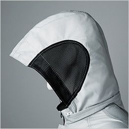 258611SET クロダルマ エアーセンサー 長袖ジャンパー フードサイドは通気性の良いメッシュ素材を採用