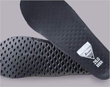 ジーベック 85129 セフティシューズ 棘(とげ)ソール スチール先芯 穴あきEVAにメッシュ素材を貼り合わせたインソールでムレを防ぎ快適な履き心地に。