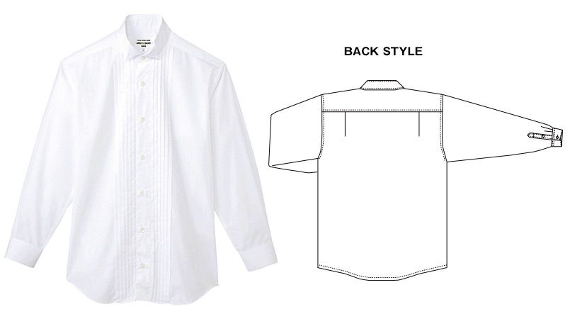 KM-4092 チトセ(アルベ) ピンタックウイングカラーシャツ(男性用) 商品詳細・こだわりPOINT