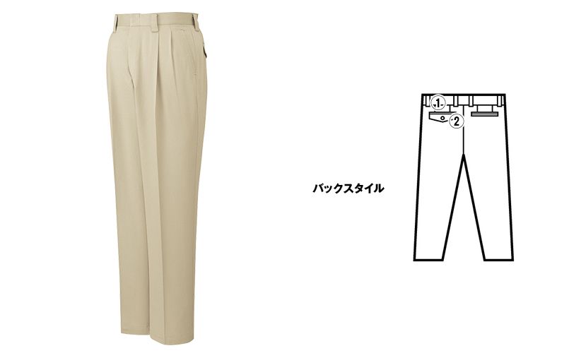 自重堂 80201 綿100%ストレッチ ツータックパンツ 商品詳細・こだわりPOINT