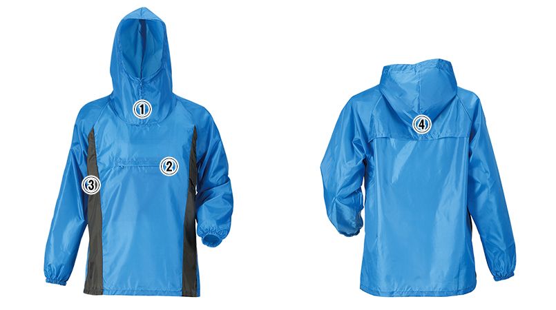 2271 カジメイク Air-one快適ヤッケ(ベンチレーション付き)(男女兼用) 商品詳細・こだわりPOINT