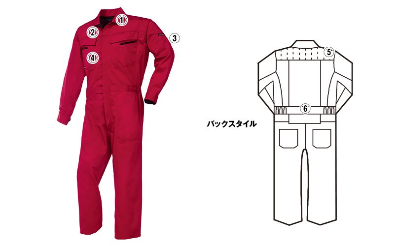 ジーベック 34880 ツナギ服(男女兼用) 商品詳細・こだわりPOINT