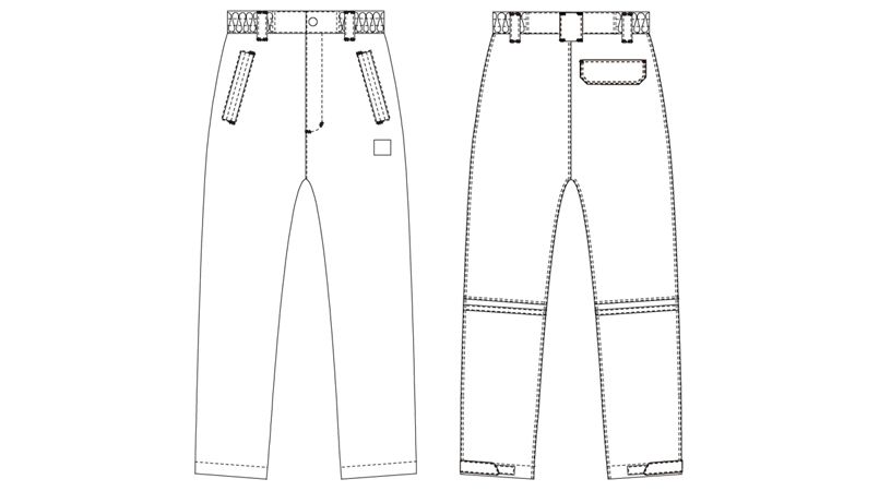 AZ8872 アイトス 防水防寒パンツ(男女兼用) ハンガーイラスト・線画