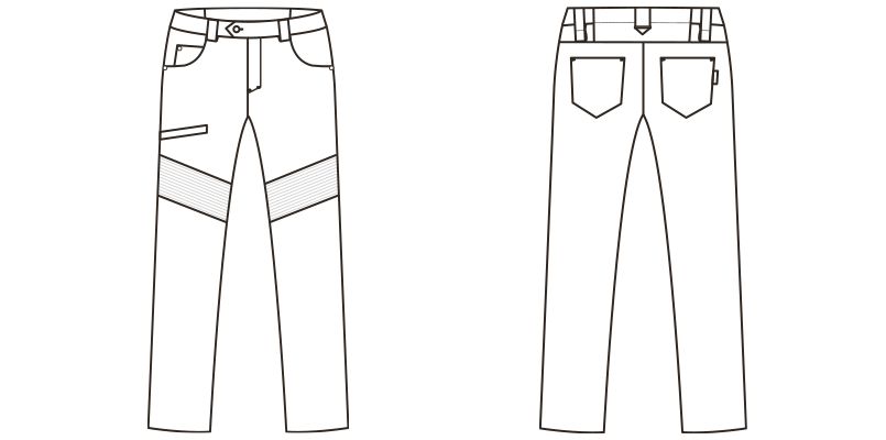 RP6603 ROCKY メンズライダースパンツ(男性用) ハンガーイラスト・線画