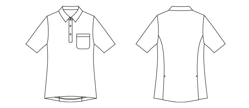 TB4003L ナチュラルスマイル ボーダーポロシャツ(女性用) ハンガーイラスト・線画