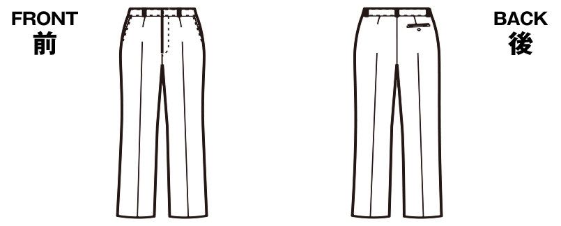 FP6521 nuovo(ヌーヴォ) パンツ 無地 ハンガーイラスト・線画