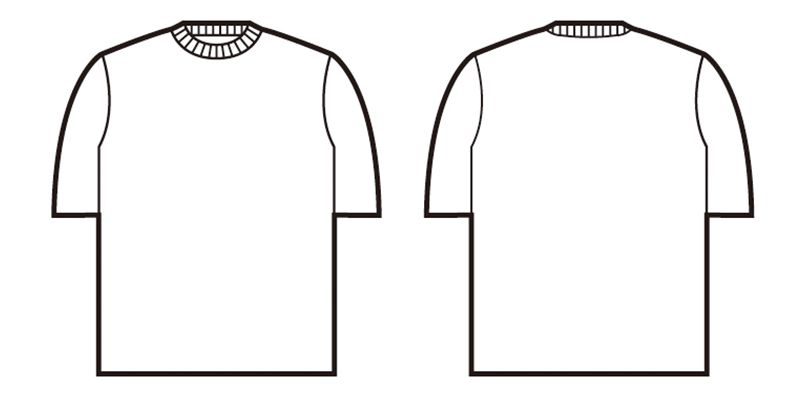 自重堂 47624 吸汗速乾半袖Tシャツ(胸ポケット無し) ハンガーイラスト・線画