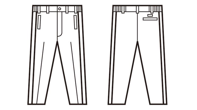 自重堂 48401 軽量防寒パンツ ハンガーイラスト・線画