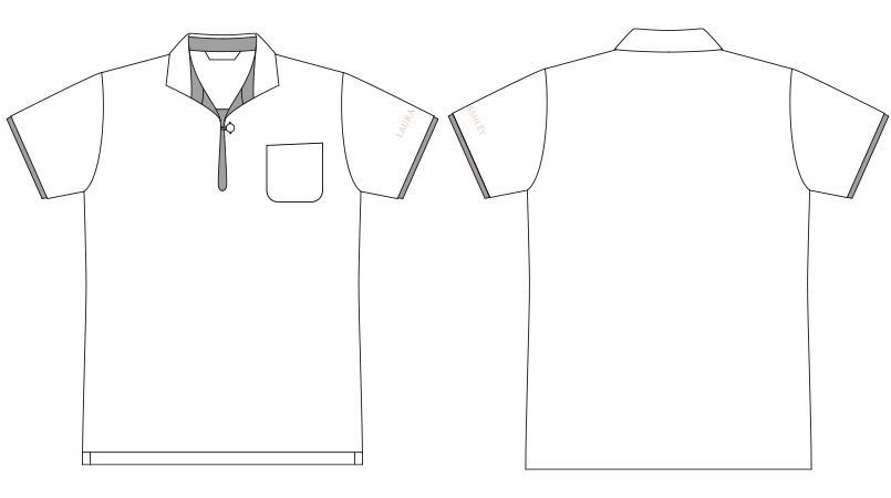 LW203 ローラ アシュレイ 半袖ニットシャツ ポロシャツ(女性用)NLK ハンガーイラスト・線画